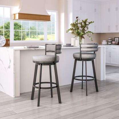 Gimsby Swivel Barstool Gray - Disselt Designs