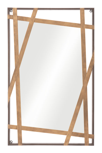 Tolix Mirror Antique Gold & Black - Disselt Designs