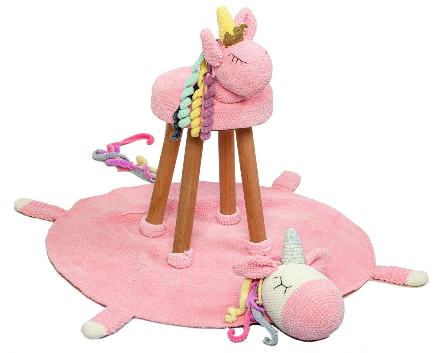 KIDS UNICORN | Unicorn Rug And Stool Set