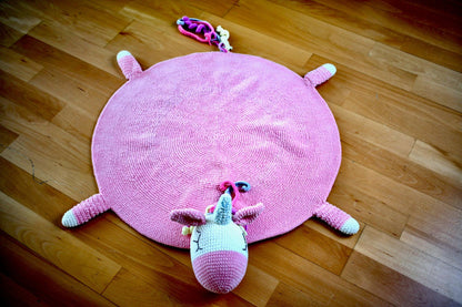 KIDS UNICORN | Unicorn Rug And Stool Set