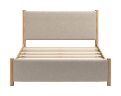 Hadi Queen Bed Beige & Natural - Disselt Designs