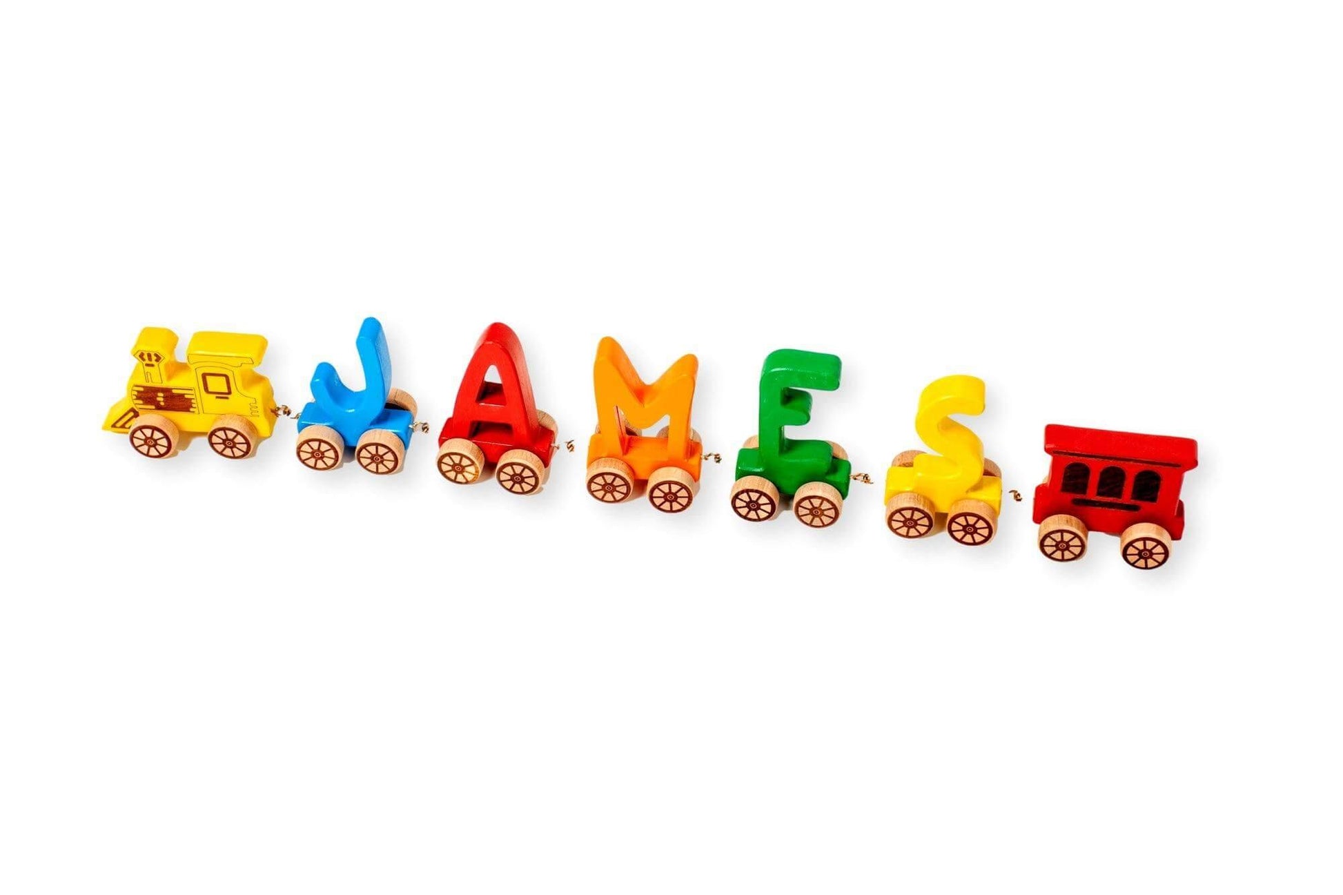 KIDS TRAIN | Wooden Letter Train Puzzle for Kids - Disselt Designs