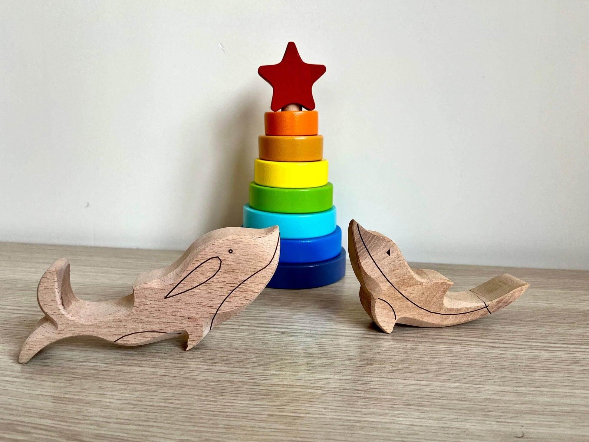 KIDS OCEAN ANIMALS | 5-Piece Wooden Ocean Animals Set - Disselt Designs