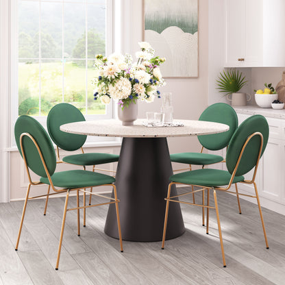Jorf Dining Table Beige & Bronze - Disselt Designs