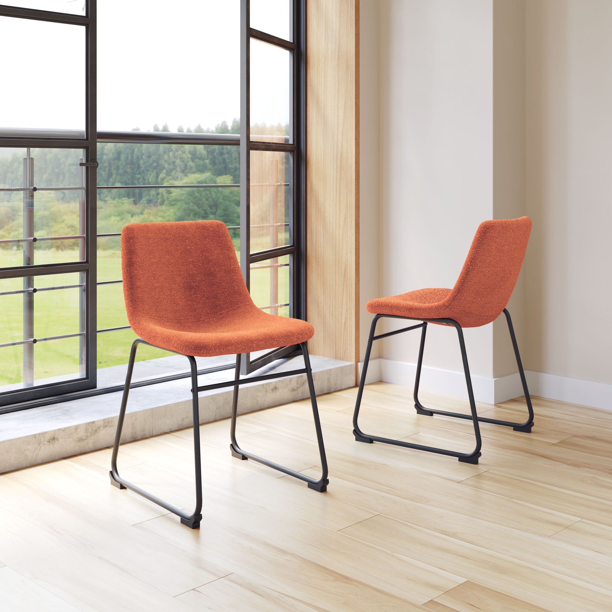 Smart Dining Chair (Set of 2) Burnt Orange - Disselt Designs