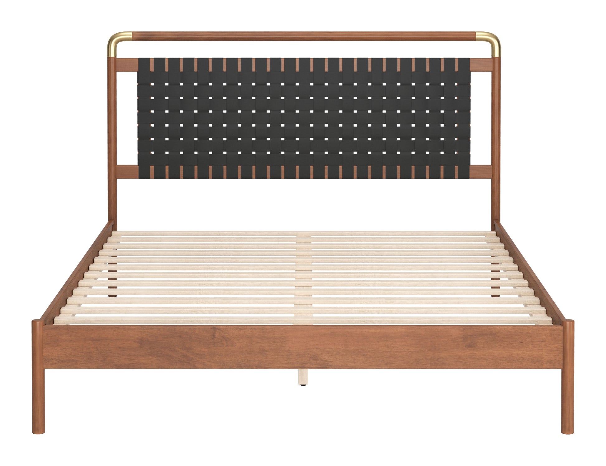 Netz Queen Bed Black & Walnut - Disselt Designs