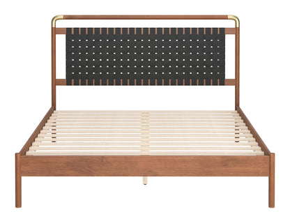 Netz Queen Bed Black & Walnut - Disselt Designs