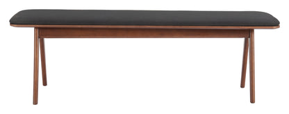 Kazwali Bench Black & Walnut - Disselt Designs
