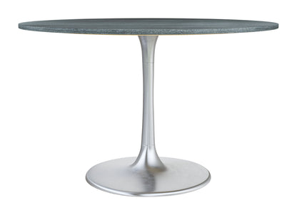 Metropolis Dining Table Gray & Silver - Disselt Designs
