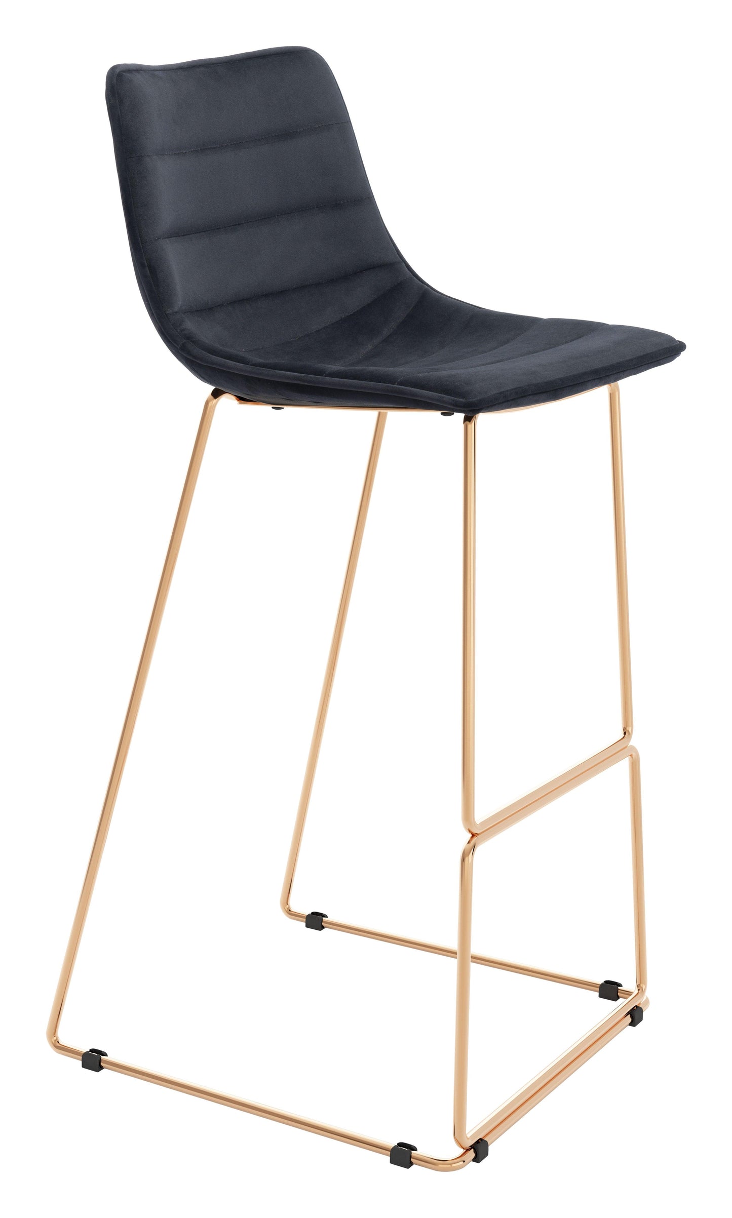 Adele Barstool (Set of 2) Black & Gold - Disselt Designs