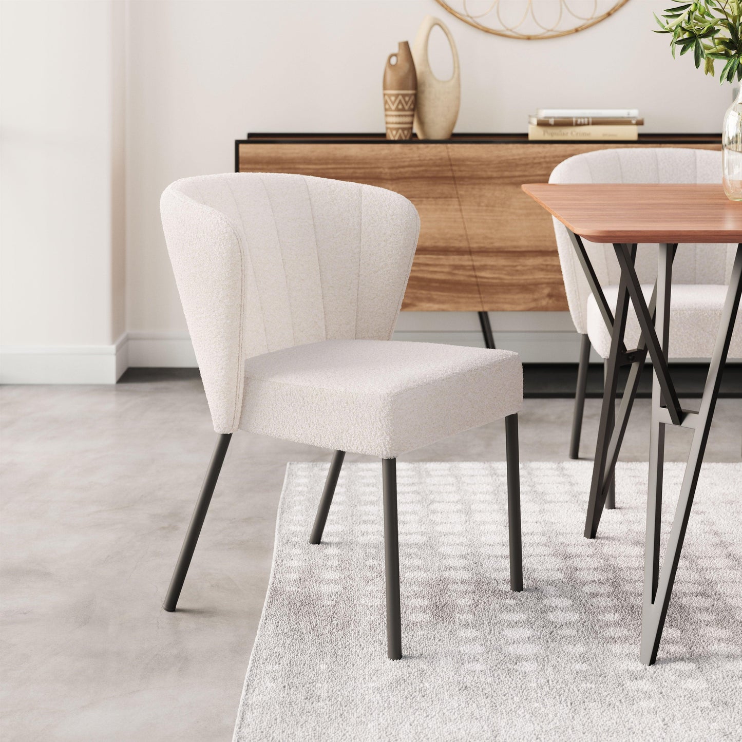 Aimee Dining Chair (Set of 2) Cream - Disselt Designs