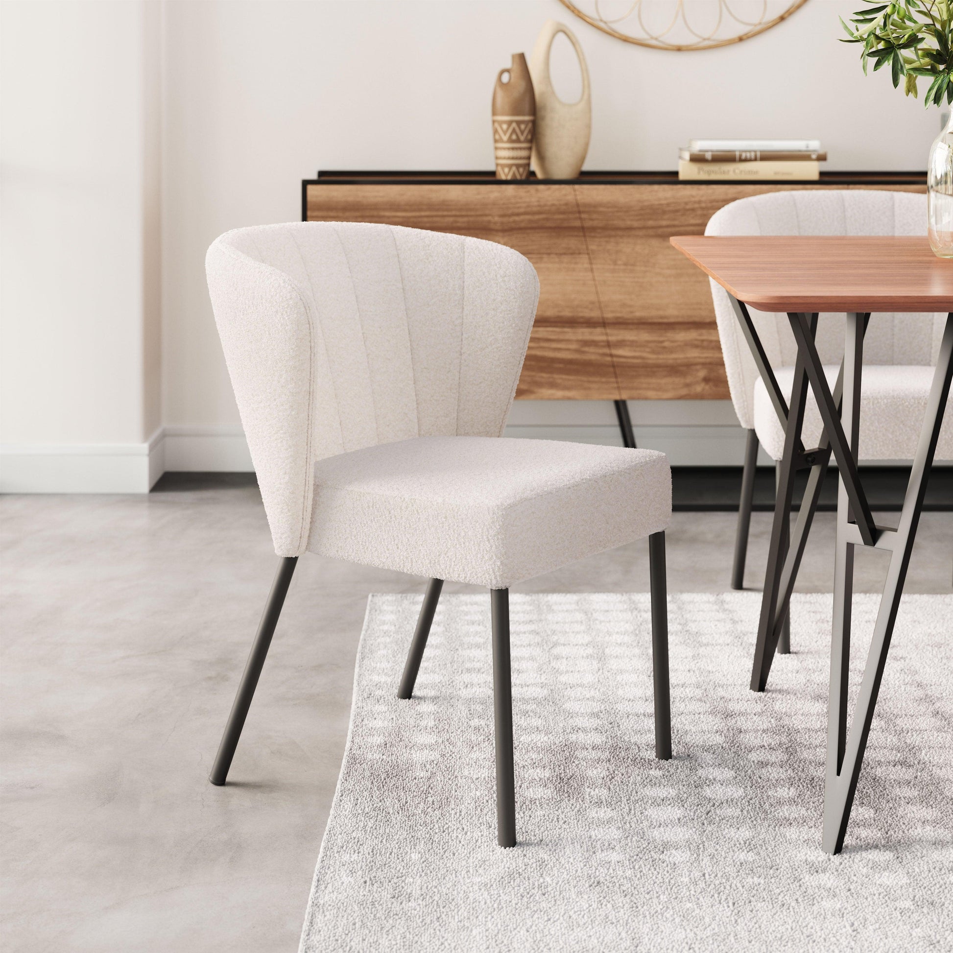 Aimee Dining Chair (Set of 2) Cream - Disselt Designs